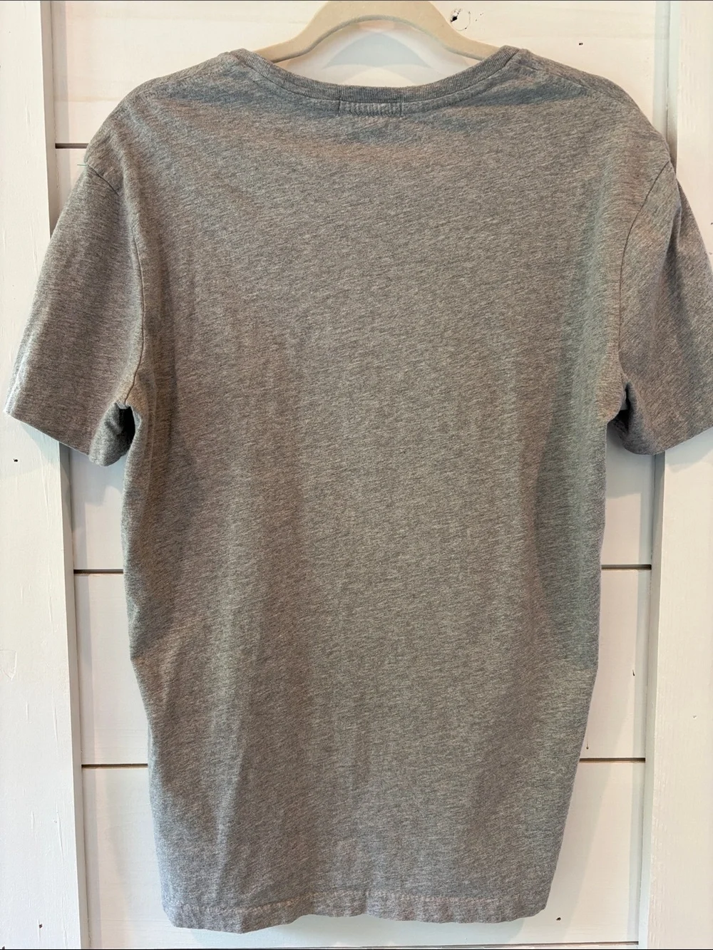 Polo by Ralph Lauren Gray Tee with Skiing Polo Bear Graphic Medium Man